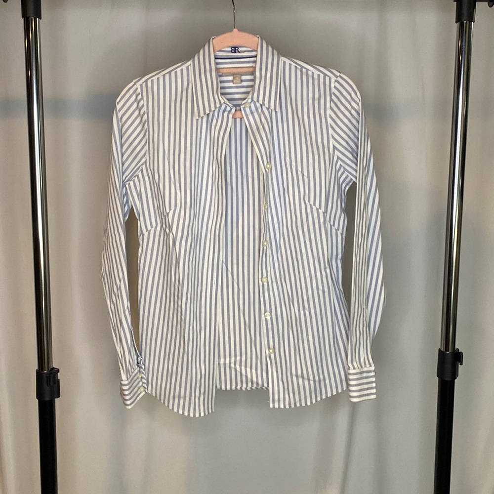 Banana Republic Striped Button Up Top